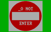 Signplay for IBM PC/Compatibles - Fill in the blank...Do Not Enter sign.