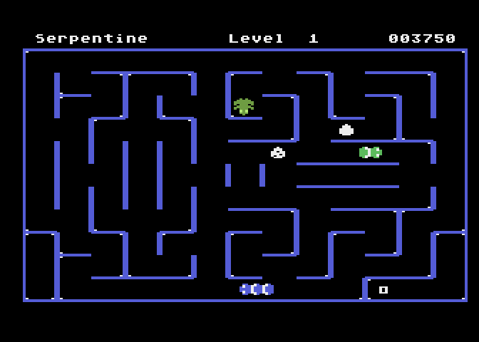Serpentine Atari 8-bit Screenshot: I've almost completed this level!