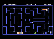 Serpentine for Atari 8-bit - Catch the frog to increase your snake length...