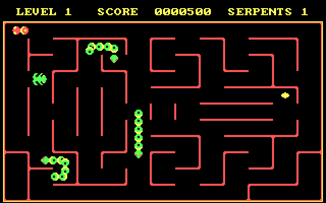 Serpentine IBM PC/Compatibles Screenshot: Try to catch the frog...