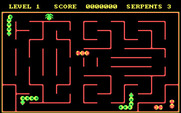 Serpentine for IBM PC/Compatibles - Gameplay; snakes in a maze!