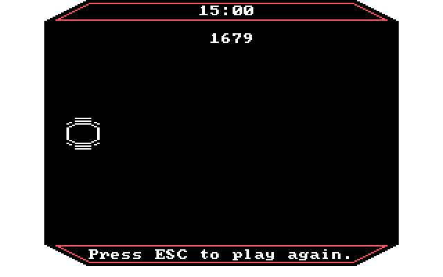 Timebound IBM PC/Compatibles Screenshot: Game over.