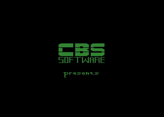 Timebound Atari 8-bit Screenshot: CBS Software logo.