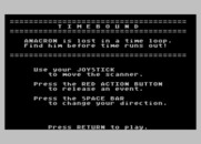 Timebound for Atari 8-bit - The main game menu.