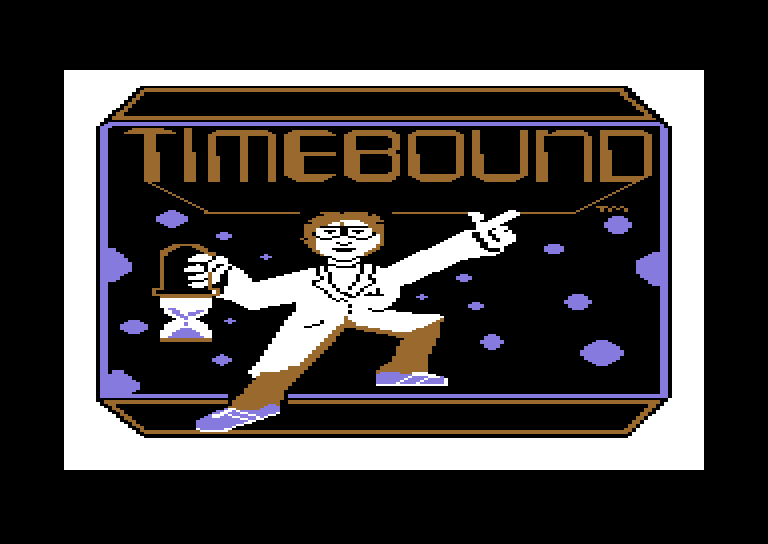 Timebound Commodore 64 Screenshot: Title screen.