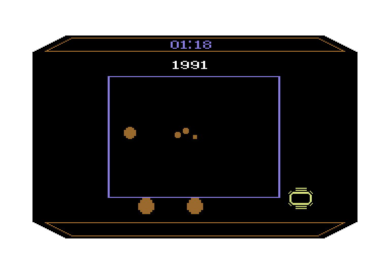 Timebound Commodore 64 Screenshot: Time events passing...