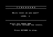 Timebound for Commodore 64 - What level do you want to start on?