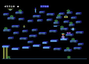 Bounty Bob Strikes Back! for Atari 5200 - When mutants are green the can be eliminated by touching them.