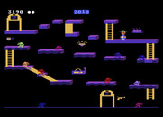 Bounty Bob Strikes Back! for Atari 5200 - Claiming tiles in the mine; collect the cake to temporarily render mutants harmless.