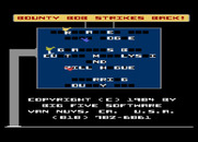 Bounty Bob Strikes Back! for Atari 8-bit - The title screen is assembled letter by letter.