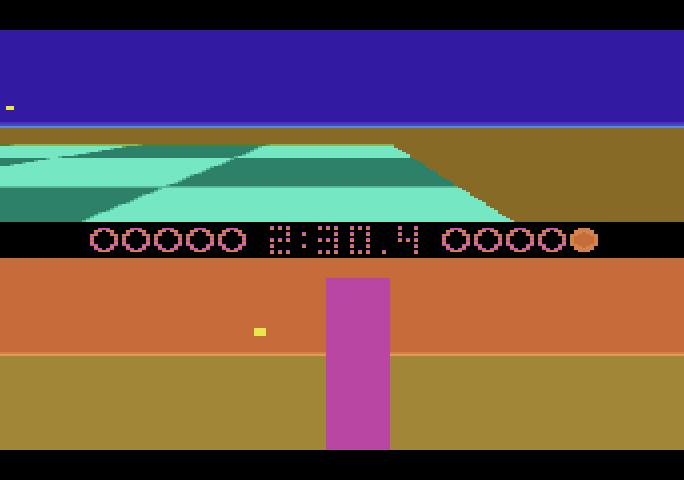 Ballblazer Atari 5200 Screenshot: The player on the bottom scores!