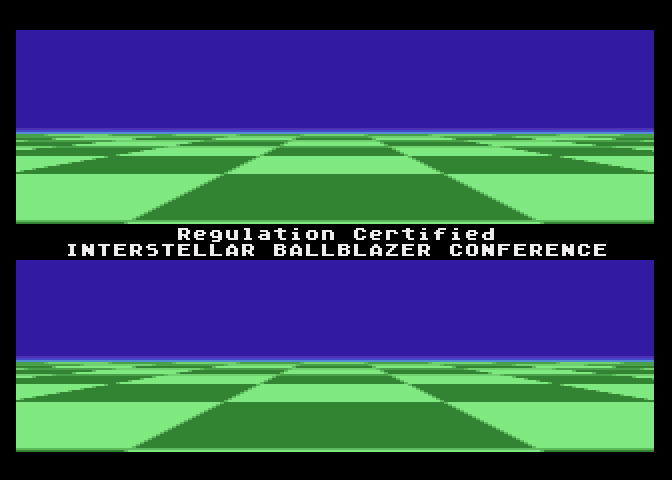 Ballblazer Atari 7800 Screenshot: Game demo mode.