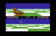 Ballblazer for Commodore 64 - Trying to steal the ball back...