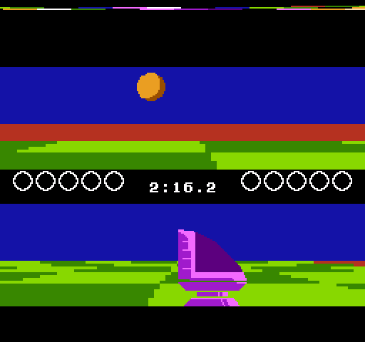 Ballblazer NES / Famicom Screenshot: The red area is the border of the playfield.