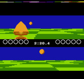 Ballblazer for NES / Famicom - Top player chasing the bottom player...