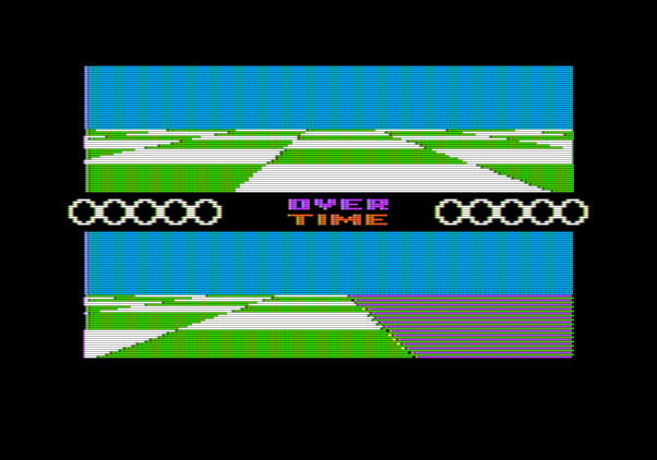 Ballblazer Apple II Screenshot: Ran out of time, but still no score!