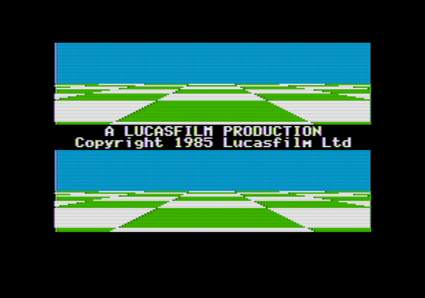 Ballblazer Apple II Screenshot: Copyright screen.