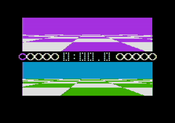 Ballblazer Apple II Screenshot: Player one scores!