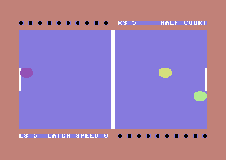 Retro-Ball Commodore 64 Screenshot: Game start.