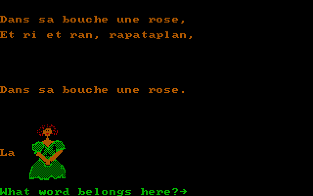 Joshua's Reading Machine: Children's Songs IBM PC/Compatibles Screenshot: Do you know what the next word is?