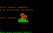 Joshua's Reading Machine: Children's Songs for IBM PC/Compatibles - What word belongs here?