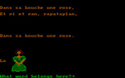 Joshua's Reading Machine: Children's Songs for IBM PC/Compatibles - Do you know what the next word is?