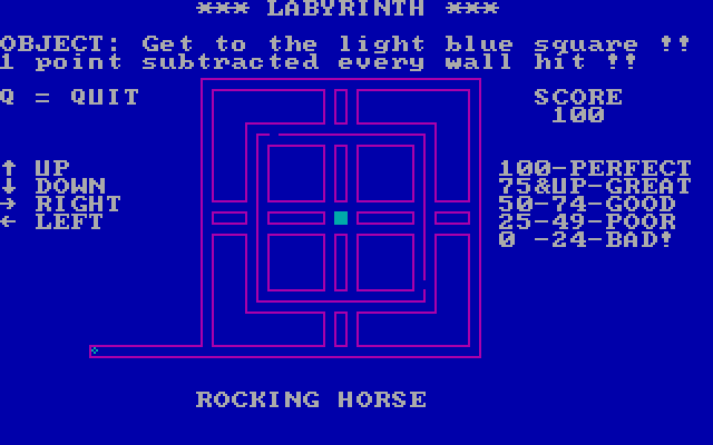 Labyrinth IBM PC/Compatibles Screenshot: Starting the first maze.