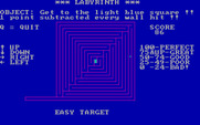 Labyrinth for IBM PC/Compatibles - Navigating through the "Easy Target" maze.