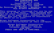 Labyrinth for IBM PC/Compatibles - Title screen.