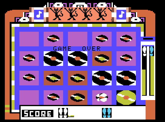 Jukebox ColecoVision Screenshot: Game over.