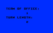 Utopia for Intellivision - Setting up some game options...