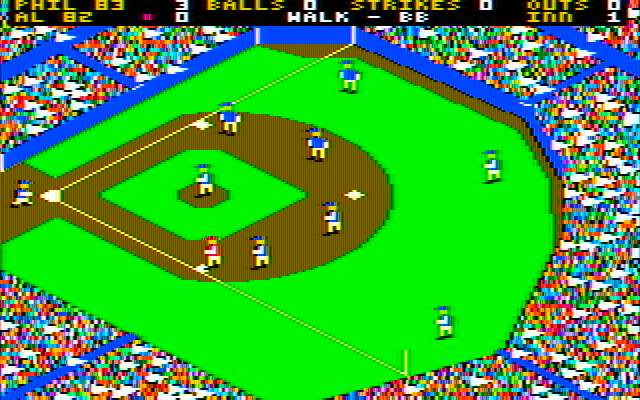 The World's Greatest Baseball Game (Enhanced Version) IBM PC/Compatibles Screenshot: Walk...