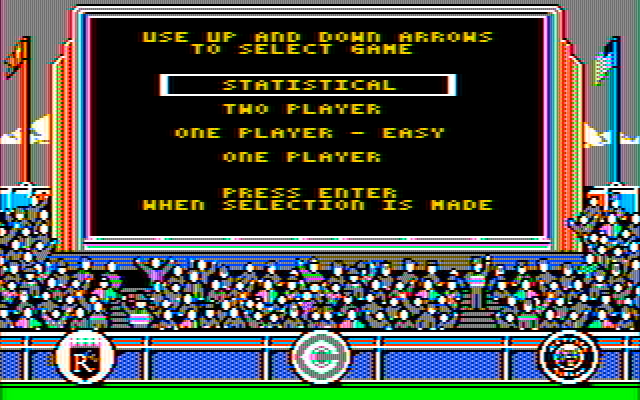The World's Greatest Baseball Game (Enhanced Version) IBM PC/Compatibles Screenshot: Main menu.
