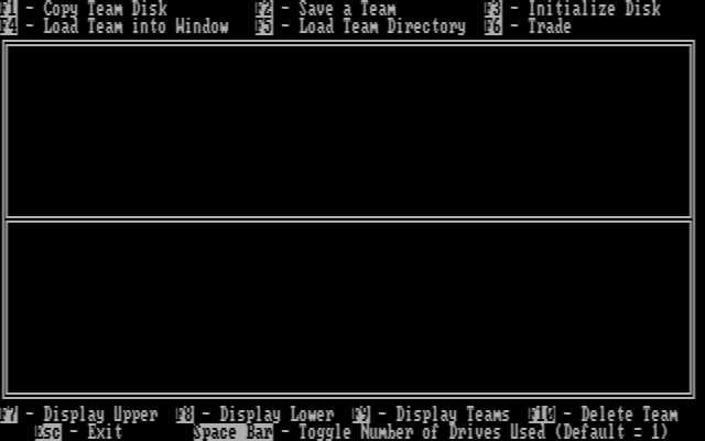 The World's Greatest Baseball Game (Enhanced Version) IBM PC/Compatibles Screenshot: Baseball Trader main screen.