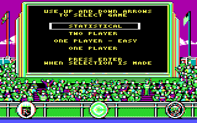The World's Greatest Baseball Game (Enhanced Version) IBM PC/Compatibles Screenshot: The main menu.