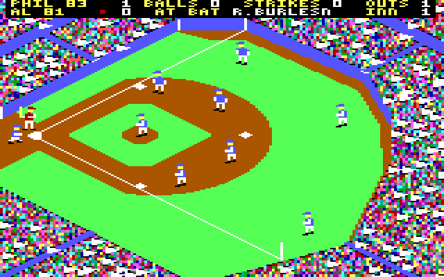The World's Greatest Baseball Game (Enhanced Version) IBM PC/Compatibles Screenshot: Next batter up...