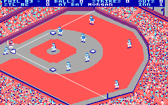 The World's Greatest Baseball Game (Enhanced Version) IBM PC/Compatibles Screenshot: Play ball!
