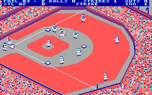 The World's Greatest Baseball Game (Enhanced Version) IBM PC/Compatibles Screenshot: Strike!