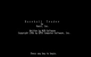 The World's Greatest Baseball Game (Enhanced Version) for IBM PC/Compatibles - Baseball Trader program title screen.