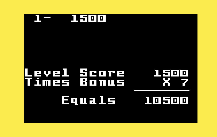 Venture Intellivision Screenshot: Bonus points...