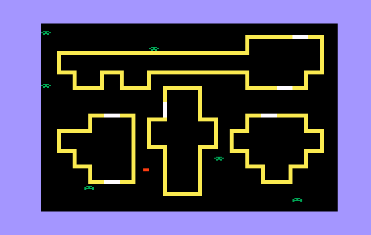 Venture Intellivision Screenshot: Start of level three.