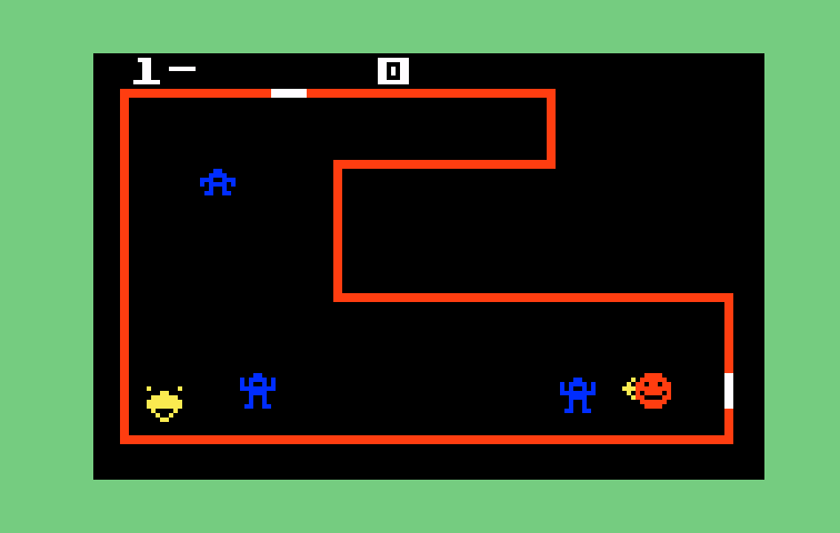 Venture Intellivision Screenshot: Found a treasure, and it's well guarded!