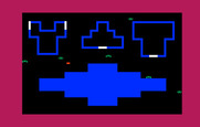 Venture for Intellivision - Level two; rooms already completed are shown filled in with blue.