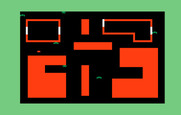 Venture for Intellivision - Level four; the solid colored rooms have already been completed.
