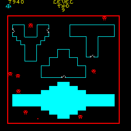 Venture Arcade Screenshot: The map of the second level.