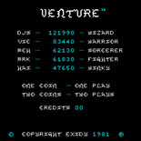 Venture for Arcade - Game attract mode.