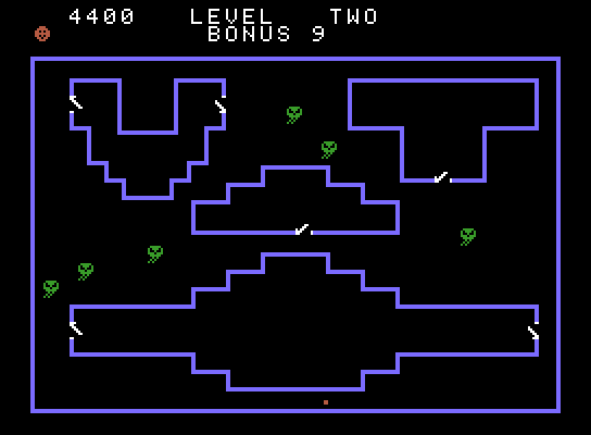 Venture ColecoVision Screenshot: Start of level two.