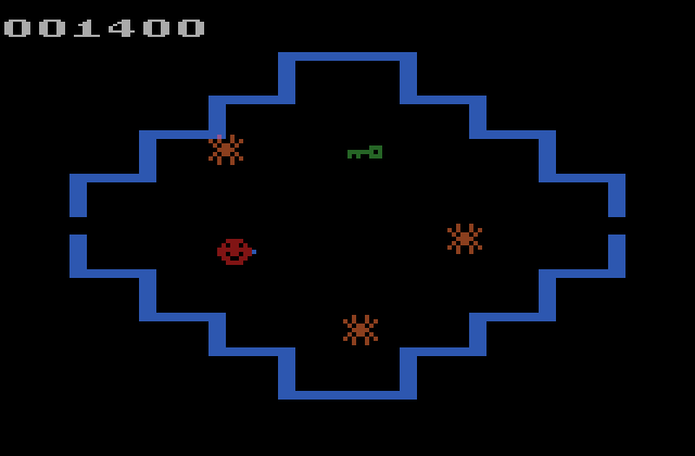 Venture Atari 2600 Screenshot: Grab the key, then run!