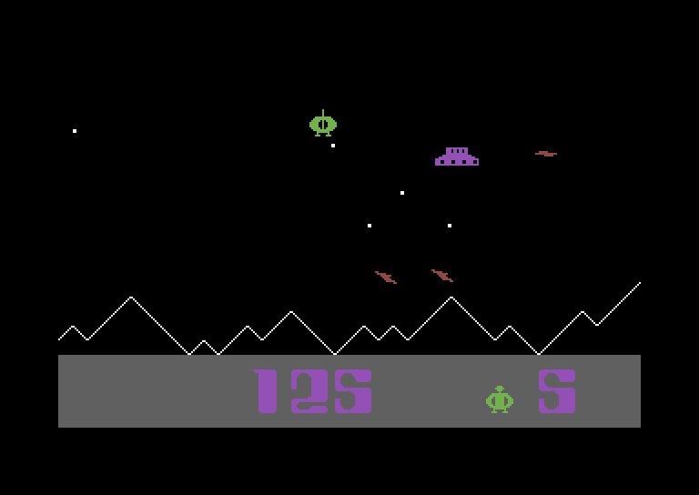 Cyclons Commodore 64 Screenshot: Don't get hit by enemy fire.