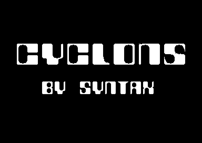 Cyclons Commodore 64 Screenshot: Title screen.